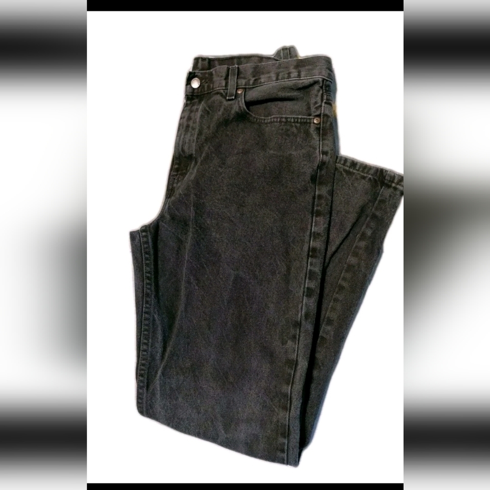 Faded Glory Men's Straight Jeans - Black - 35x32